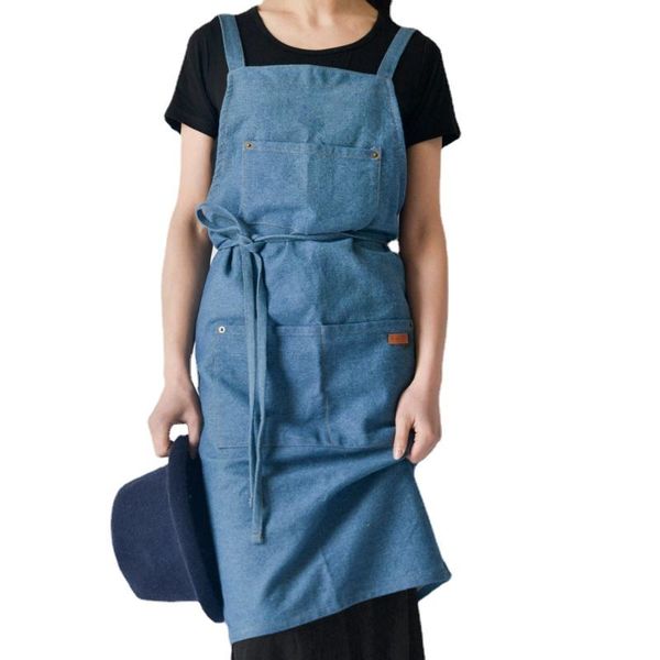 aprons men's and women's cotton denim anti-fouling simple hanging neck sleeveless apron kitchen cooking clean floral coffee shop b
aprons men's and women's cotton denim anti-fouling simple hanging neck sleeveless apron kitchen cooking clean floral coffee shop b