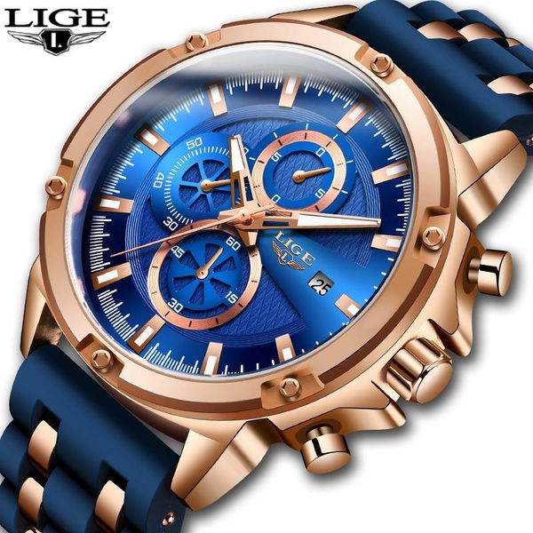 wristwatches 2021 lige casual sport watch men blue military silicagel wrist man fashion chronograph relogio masculino, Slivery;brown
wristwatches 2021 lige casual sport watch men blue military silicagel wrist man fashion chronograph relogio masculino, Slivery;brown