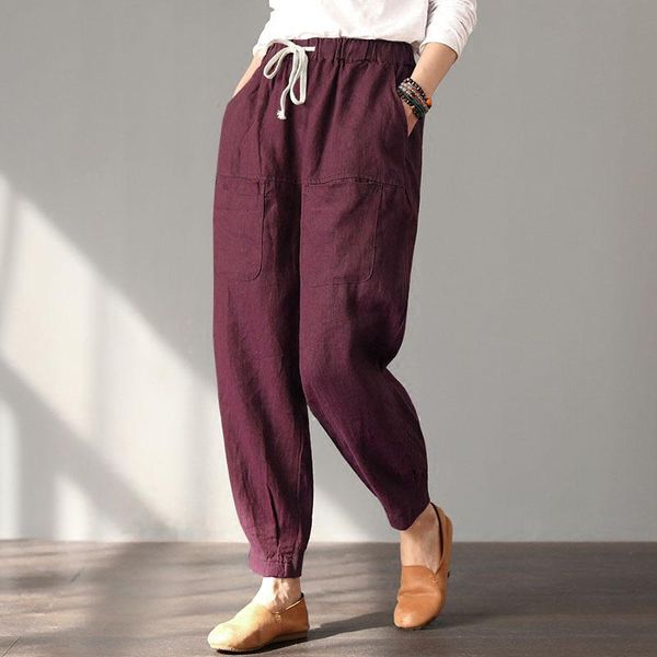 women's pants & capris 2021 women casual fashion pocket harajuku summer long trousers solid loose elastic waist cotton linen haren, Black;white
women's pants & capris 2021 women casual fashion pocket harajuku summer long trousers solid loose elastic waist cotton linen haren, Black;white