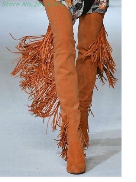 boots fringe women winter almond toe over the knee runway ladies brown tassel fashion noverty custoom made, Black
boots fringe women winter almond toe over the knee runway ladies brown tassel fashion noverty custoom made, Black