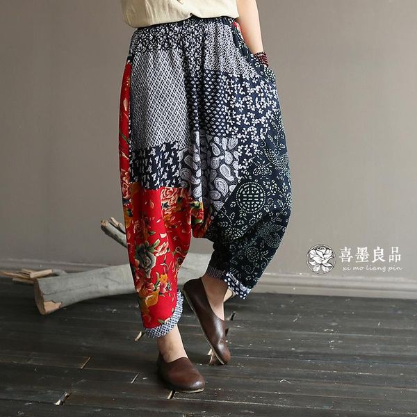 cotton and linen women's summer art retro stitching paneled loose pants casual ankle-length & capris, Black;white
cotton and linen women's summer art retro stitching paneled loose pants casual ankle-length & capris, Black;white