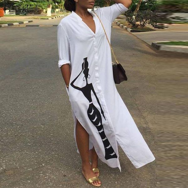 dresses stylish women's sundress 2021 printed shirt dress casual long sleeve maxi vestidos female v neck robe plus size, Black;gray
dresses stylish women's sundress 2021 printed shirt dress casual long sleeve maxi vestidos female v neck robe plus size, Black;gray