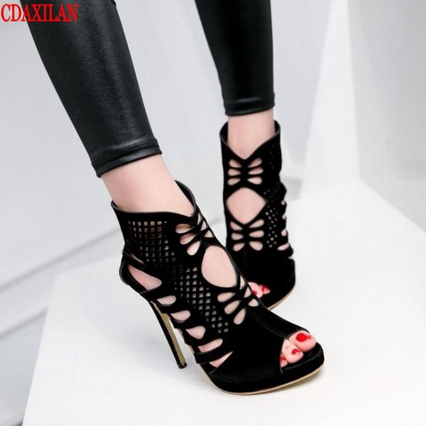 dress shoes cdaxialn to sandals women carved faux suede fabric super heels back zipper fisherman ladies ankle boots summer, Black
dress shoes cdaxialn to sandals women carved faux suede fabric super heels back zipper fisherman ladies ankle boots summer, Black