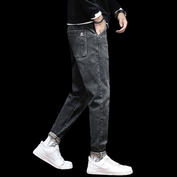 men's jeans stretch loose fit pants streetwear fashion letter printed desinger clothing denim trousers, Blue
men's jeans stretch loose fit pants streetwear fashion letter printed desinger clothing denim trousers, Blue