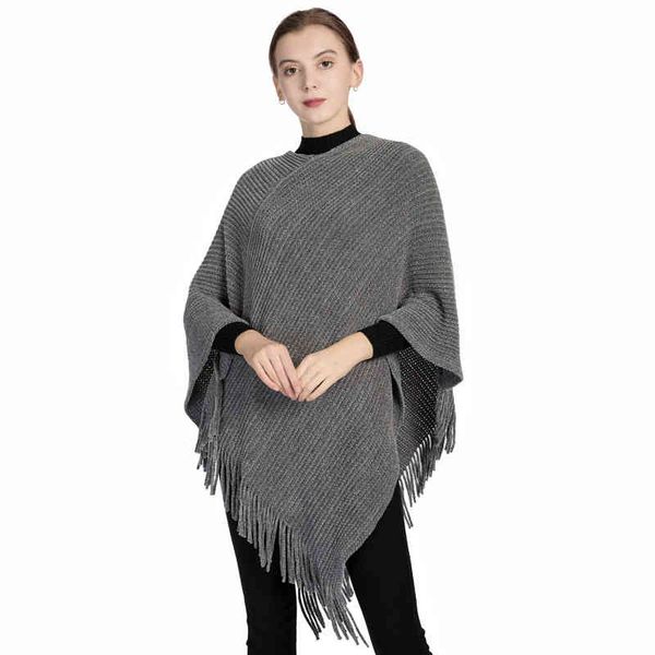 women irregular pullovers sweaters warm shawl poncho loose knitted cape cloak tassel coat solid pink black khaki grey burgundy, Blue;gray
women irregular pullovers sweaters warm shawl poncho loose knitted cape cloak tassel coat solid pink black khaki grey burgundy, Blue;gray