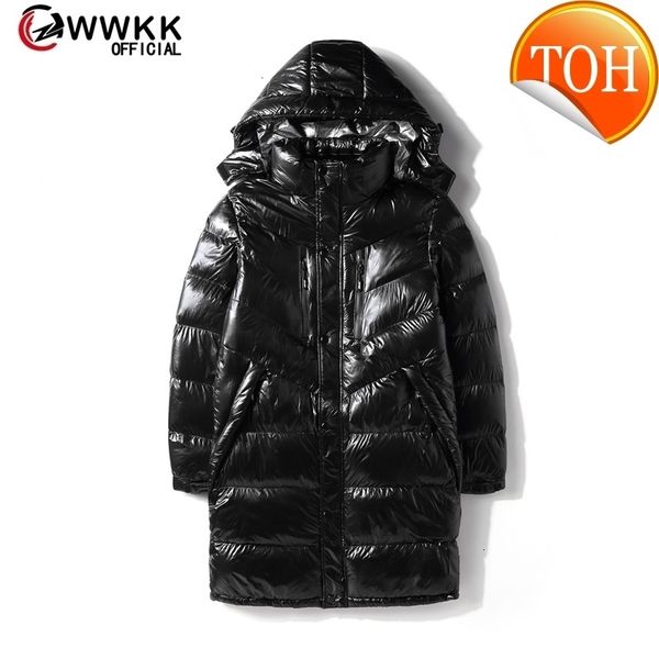 men new wwkk winter 2021 down jacket chic big warm ultra light long coat parka hooded glossy jackets oversized, Black
men new wwkk winter 2021 down jacket chic big warm ultra light long coat parka hooded glossy jackets oversized, Black