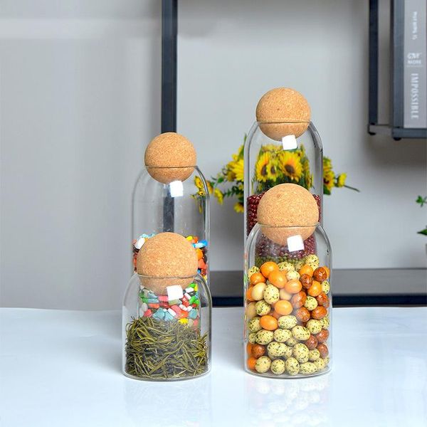 storage bottles & jars 550-1500ml heat-resistant transparent glass jar coffee bottle kitchen container set spherical cork tank
storage bottles & jars 550-1500ml heat-resistant transparent glass jar coffee bottle kitchen container set spherical cork tank