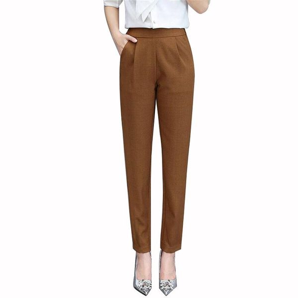 women's pants & capris mobtrs female fashion elastic waist casual peneil women work wear trousers harem for woman, Black;white
women's pants & capris mobtrs female fashion elastic waist casual peneil women work wear trousers harem for woman, Black;white