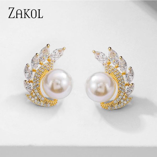 dangle & chandelier zakol 2021 big simulated pearl stud earrings for women luxury cubic zirconia weddings jewelry gifts fsep2866, Silver
dangle & chandelier zakol 2021 big simulated pearl stud earrings for women luxury cubic zirconia weddings jewelry gifts fsep2866, Silver
