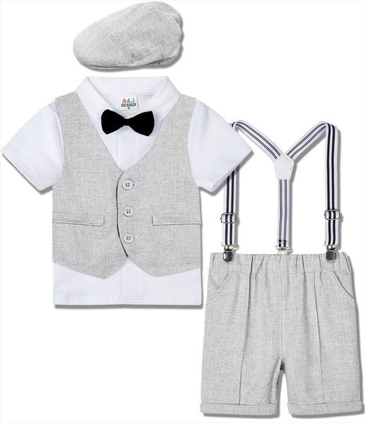 baby gentleman suit boys wedding outfit toddler birthday party tuxedo infant baptism clothing set bow tie suspender overall, Black
baby gentleman suit boys wedding outfit toddler birthday party tuxedo infant baptism clothing set bow tie suspender overall, Black