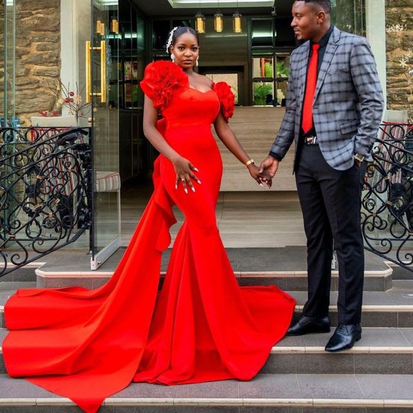 arabic aso ebi mermaid prom dresses with flowers robe de soiree satin formal party gowns long red evening dresses plus size, Black
arabic aso ebi mermaid prom dresses with flowers robe de soiree satin formal party gowns long red evening dresses plus size, Black