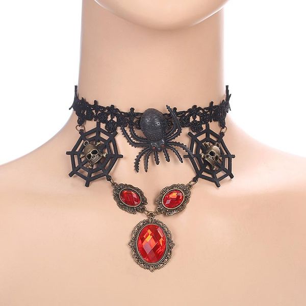 hollow black lace skeleton necklace spider web pendant charm statement chokers halloween women fashion jewelry, Golden;silver
hollow black lace skeleton necklace spider web pendant charm statement chokers halloween women fashion jewelry, Golden;silver