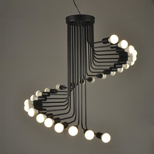 stairs black metal spiral led e27 chandelier adjustable hang lighting 20 / 26 light suspension lamp fixture chandeliers
stairs black metal spiral led e27 chandelier adjustable hang lighting 20 / 26 light suspension lamp fixture chandeliers