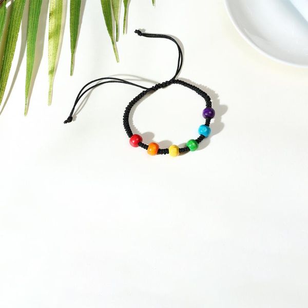 charm bracelets knitted bracelet rainbow color beads wristband adjustable hand strap black, Golden;silver
charm bracelets knitted bracelet rainbow color beads wristband adjustable hand strap black, Golden;silver