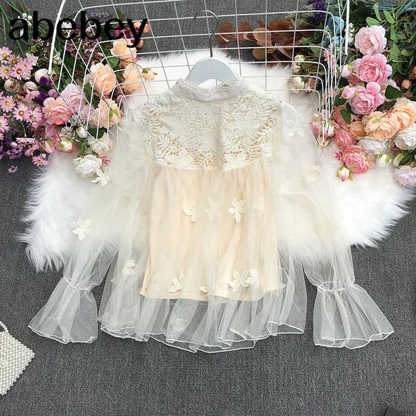 women's blouses & shirts 2021 spring temperament all-match o-neck flare sleeve blouse lace hook flower hollow out shirt top, White
women's blouses & shirts 2021 spring temperament all-match o-neck flare sleeve blouse lace hook flower hollow out shirt top, White