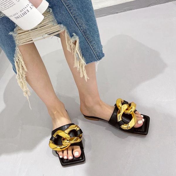 slippers home slipper open toe flip flop fashion brand big chain buckle summer beach slides ladies casual outdoor, Black
slippers home slipper open toe flip flop fashion brand big chain buckle summer beach slides ladies casual outdoor, Black