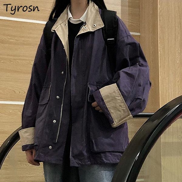 women's jackets vintage women patchwork long sleeve coats all-match students streetwear couples designed outerwear cozy autumn harajuku, Black;brown
women's jackets vintage women patchwork long sleeve coats all-match students streetwear couples designed outerwear cozy autumn harajuku, Black;brown