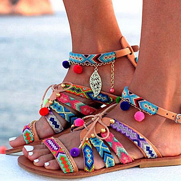 women sandals bohemia retro woman shoes flat rome ladies summer flats casual women's plus size female, Black
women sandals bohemia retro woman shoes flat rome ladies summer flats casual women's plus size female, Black