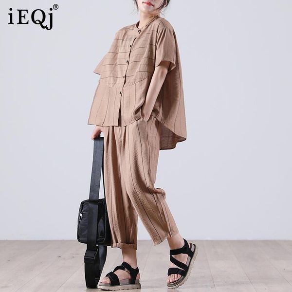women's two piece pants ieqj autumn 2021 korean version loose literary stripe short fashion sleeve leisure striped suit two-piece set 3, White
women's two piece pants ieqj autumn 2021 korean version loose literary stripe short fashion sleeve leisure striped suit two-piece set 3, White