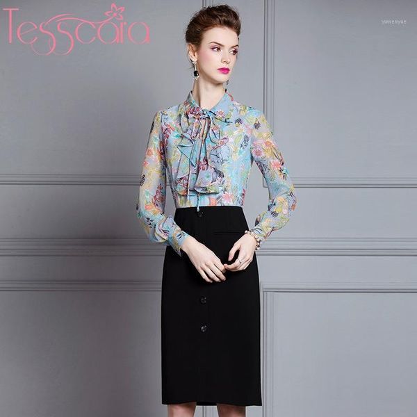 casual dresses tesscara women runway designer elegant chiffon dress shirt office cocktail party robe femme ruffle pencil vestid, Black;gray
casual dresses tesscara women runway designer elegant chiffon dress shirt office cocktail party robe femme ruffle pencil vestid, Black;gray