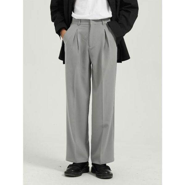men's clothing - 2021 spring straight tube loose korean style drop feeling trend solid color wide leg trousers for men pants, Black
men's clothing - 2021 spring straight tube loose korean style drop feeling trend solid color wide leg trousers for men pants, Black