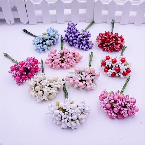 decorative flowers & wreaths 40 pcs batch foam cherry mulberry ball artificial flower stamen bouquet thread stem wedding leaves for box deco
decorative flowers & wreaths 40 pcs batch foam cherry mulberry ball artificial flower stamen bouquet thread stem wedding leaves for box deco