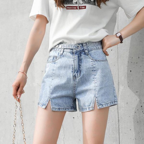 women's jeans high waist denim shorts crimping 2021 summer loose fashion wild trend wide leg women pants, Blue
women's jeans high waist denim shorts crimping 2021 summer loose fashion wild trend wide leg women pants, Blue