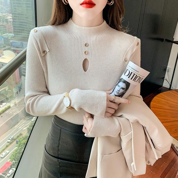 women's sweaters women elegant sweater half high collar hollow-out bright silk autumn winter all-match slim thickened bottom shirt clas, White;black
women's sweaters women elegant sweater half high collar hollow-out bright silk autumn winter all-match slim thickened bottom shirt clas, White;black