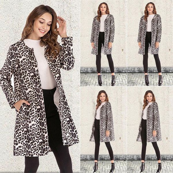 women's trench coats fashion women casual leopard print slim fit long sleeve mid-long cardigan chunky coat, Tan;black
women's trench coats fashion women casual leopard print slim fit long sleeve mid-long cardigan chunky coat, Tan;black
