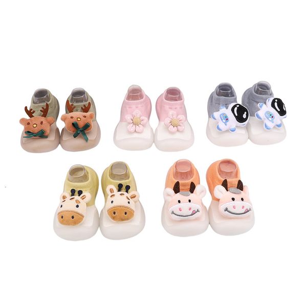 four seasons new threedimensional cartoon doll baby socks shoes non slip walking children's floor