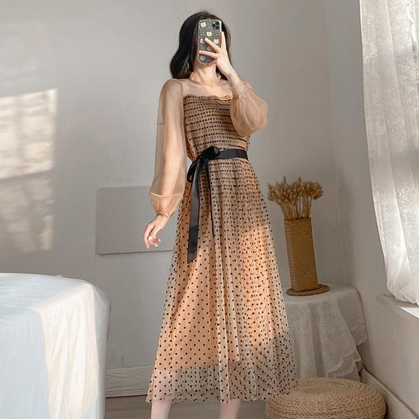 casual dresses make the wheat yarn long-sleeved dress very familiar wave point network, Black;gray
casual dresses make the wheat yarn long-sleeved dress very familiar wave point network, Black;gray