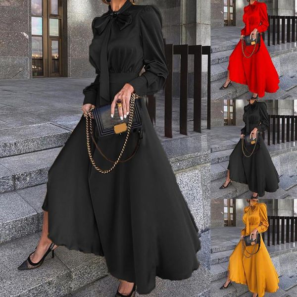 casual dresses vintage bow tie high waist dress women a-line maxi autumn full sleeve party proms plus size fashion female, Black;gray
casual dresses vintage bow tie high waist dress women a-line maxi autumn full sleeve party proms plus size fashion female, Black;gray
