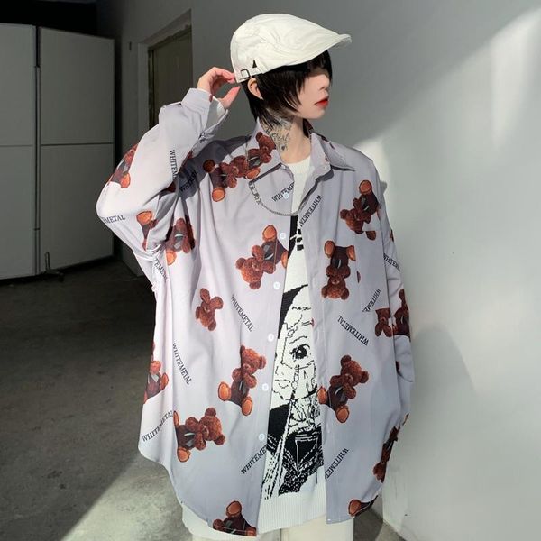 women's blouses & shirts womens long sleeve for 2021 fashion trends bears printed streetwear clothes ladies oversized boyfriend button, White
women's blouses & shirts womens long sleeve for 2021 fashion trends bears printed streetwear clothes ladies oversized boyfriend button, White