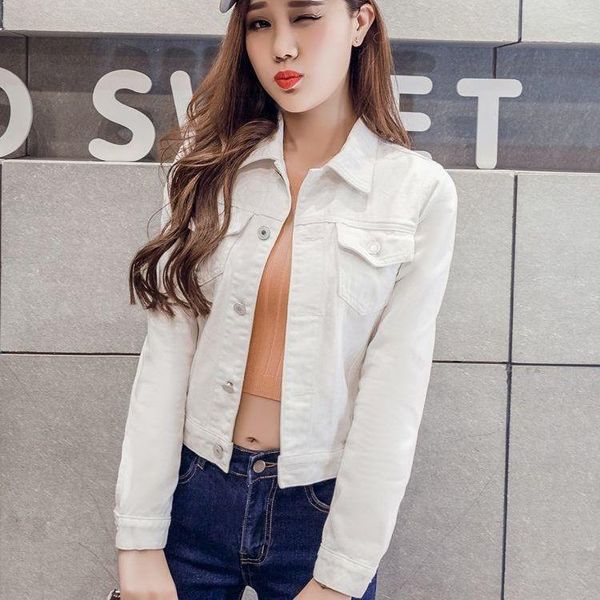 women's jackets long sleeve winter slim white black jeans for women solid denim jacket short overcoat ladies, Black;brown
women's jackets long sleeve winter slim white black jeans for women solid denim jacket short overcoat ladies, Black;brown