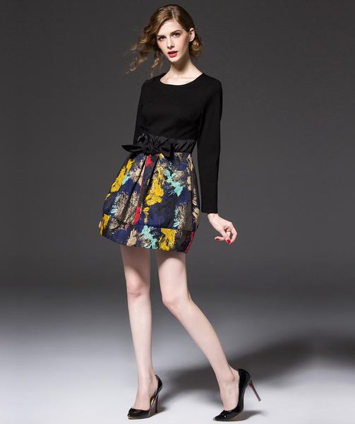 casual dresses women's dress autumn style elegant party brand black long sleeves a-line slim stitching 15375, Black;gray
casual dresses women's dress autumn style elegant party brand black long sleeves a-line slim stitching 15375, Black;gray