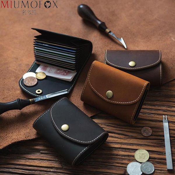 card holders handmade genuine leather wallet holder men small purse organ credit id women business cards case, Brown;gray
card holders handmade genuine leather wallet holder men small purse organ credit id women business cards case, Brown;gray