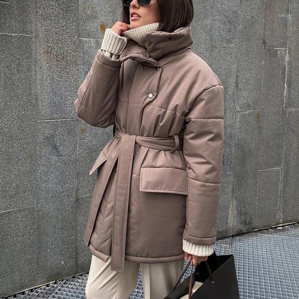 women's down & parkas xmax fashion winter stand collar women elegant pockets coats solid tie belt collected waisted cotton jackets ladi, Black
women's down & parkas xmax fashion winter stand collar women elegant pockets coats solid tie belt collected waisted cotton jackets ladi, Black