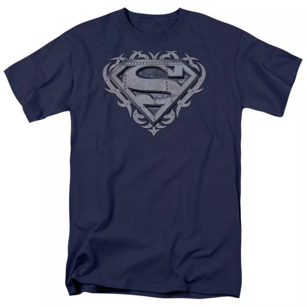 Superman Tribal Steel Shield T-Shirt DC Comics Sizes S-3X NEW, White;black 
Superman Tribal Steel Shield T-Shirt DC Comics Sizes S-3X NEW, White;black