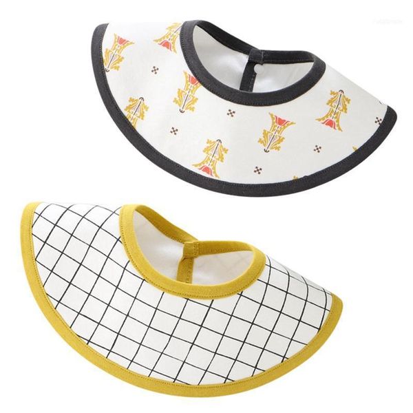 born cartoon waterproof aprons baby bibs cotton feeding towel1