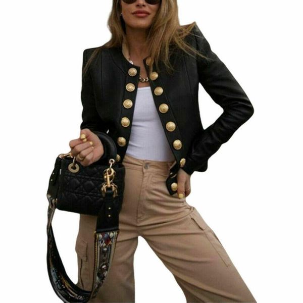 women's jackets retro jacket women buttons open front coat short outwear suit lady high street coats female vintage small suits, Black;brown
women's jackets retro jacket women buttons open front coat short outwear suit lady high street coats female vintage small suits, Black;brown