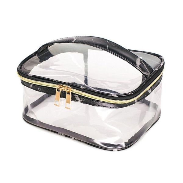 pcs/ set pvc cosmetic bag portable travel makeup bags marbling printing toiletry pouch m5te & cases