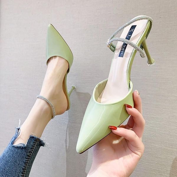 dress shoes high heel slingbacks women pointed toe thin sandals summer narrow band slip-on party 2021, Black
dress shoes high heel slingbacks women pointed toe thin sandals summer narrow band slip-on party 2021, Black