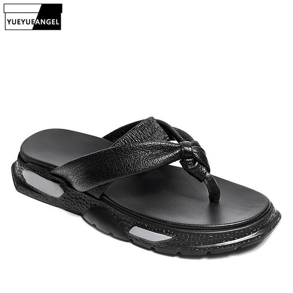 slippers 2021 summer street casual flip flops men 100% real leather outside platform black beach shoes
slippers 2021 summer street casual flip flops men 100% real leather outside platform black beach shoes