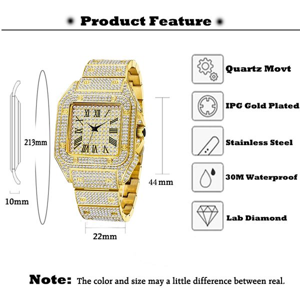 men's square watch watches design unique gold men quartz wristwatch bling bling diamond clock dropshipping, Slivery;brown
men's square watch watches design unique gold men quartz wristwatch bling bling diamond clock dropshipping, Slivery;brown
