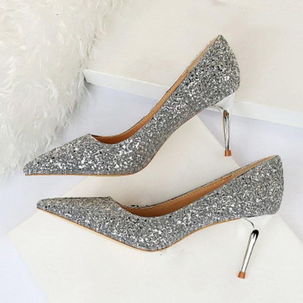 dress shoes women's 2021 nightclub highlights skinny high heels stiletto fashion glitter sequins single, Black
dress shoes women's 2021 nightclub highlights skinny high heels stiletto fashion glitter sequins single, Black