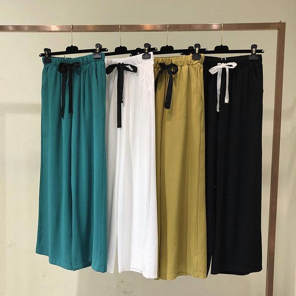 women's pants & capris loose wide leg for girls female spring korean lace up drawstring elastic thin high waist casual sport woman trou, Black;white
women's pants & capris loose wide leg for girls female spring korean lace up drawstring elastic thin high waist casual sport woman trou, Black;white