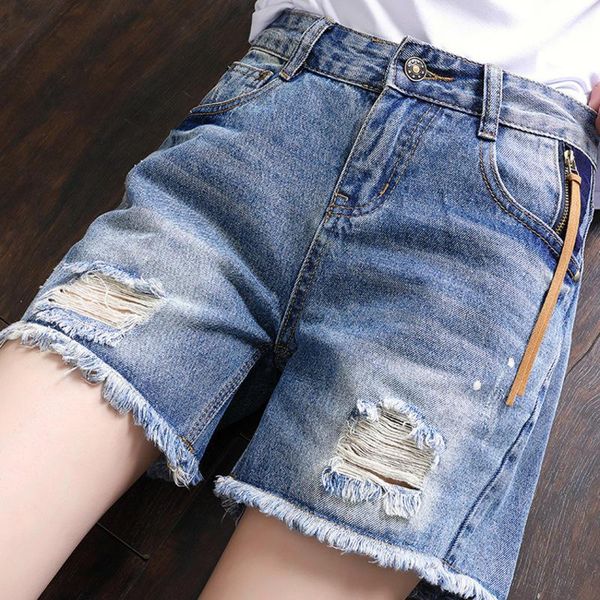 women's shorts jeans blue cotton high waist women clothes 2021 mesh fem me plus size mini loose legged pants washed hole, White;black
women's shorts jeans blue cotton high waist women clothes 2021 mesh fem me plus size mini loose legged pants washed hole, White;black