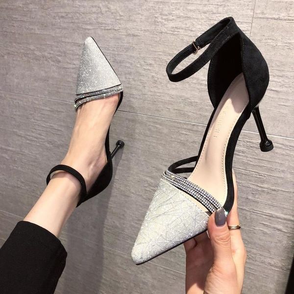summer fashion comfortable women's sandals rhinestone one-way buckle casual thick heels high 34-39 dress shoes, Black
summer fashion comfortable women's sandals rhinestone one-way buckle casual thick heels high 34-39 dress shoes, Black