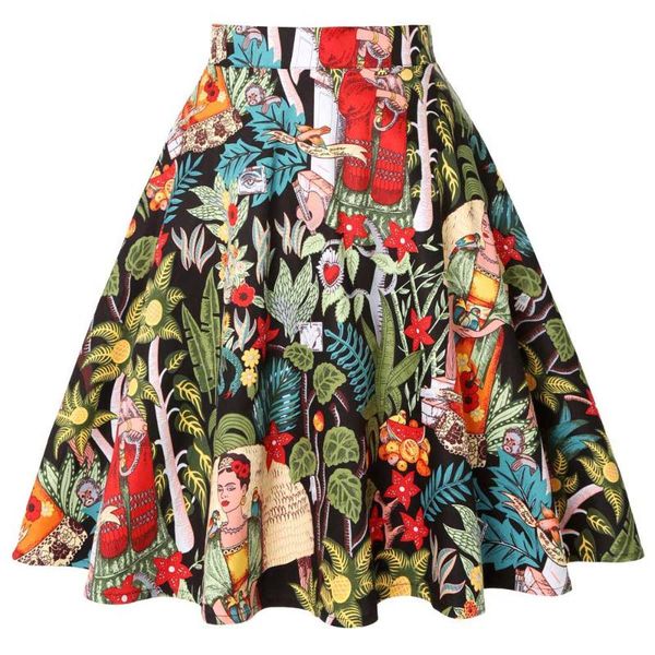 high waist runway summer casual skirt harajuku gothic knee length cotton retro vintage 50s 60s rockabilly swing plus size skater skirts, Black
high waist runway summer casual skirt harajuku gothic knee length cotton retro vintage 50s 60s rockabilly swing plus size skater skirts, Black