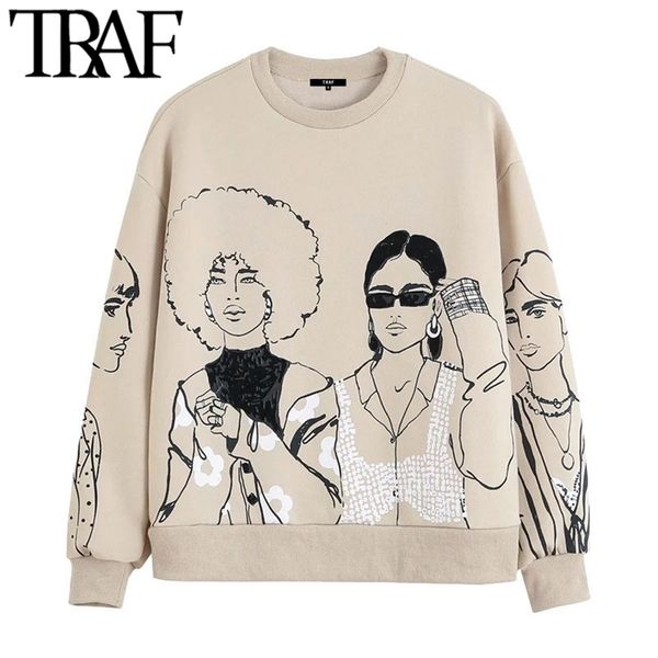 women fashion oversized character print sweatshirt vintage o neck long sleeve female pullovers chic 210507, Black
women fashion oversized character print sweatshirt vintage o neck long sleeve female pullovers chic 210507, Black